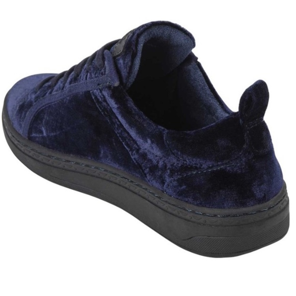 NWT Earth Zinnia Women’s Dark Navy Blue Velvet Lace-Up Shoes Sneakers - Picture 7 of 8